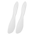 thumbnail image 3 of Opvise 2Pcs Plastic Cake Spatula Food-Grade PP Material Colorful Multifunctional Easy-to-operate Rounded Corner Scraper White, 3 of 8