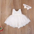 thumbnail image 3 of Robe de Demoiselle d'Honneur Princesse Été Tutu Anniversaire Fête Robes Baptême Dentelle Mariage Enfants Robe de Soirée Formelle 18-24 Mois, 3 of 6