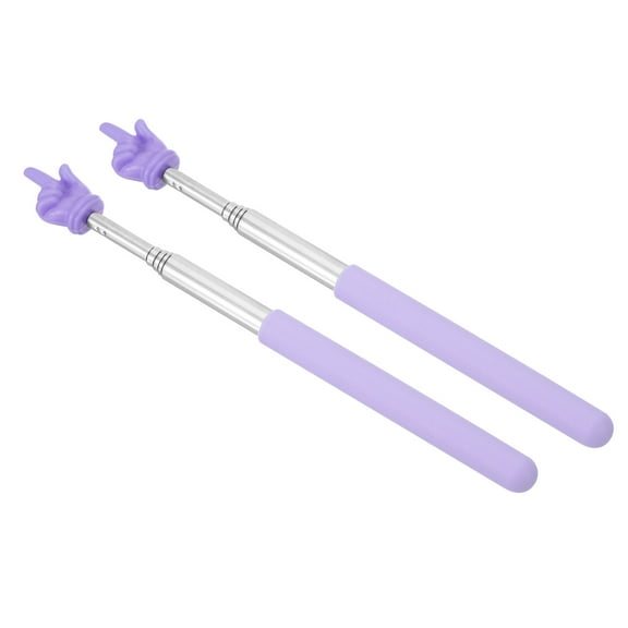 Uxcell Telescopic Teachers Pointer Stick, 2 Pcs Classroom WhiteBoard Teacher Hand Finger Mini Pointer, Purple Style 2
