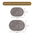 thumbnail image 3 of BNM Non-Slip Washable Bath Rug Set, 20" x 30", 24" x 36", Silver, 3 of 8