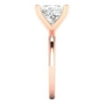 thumbnail image 3 of 3 ct Princess Cut Simulated Diamond Solitaire 18K Rose Gold Womens Engagement Ring, 3 of 5