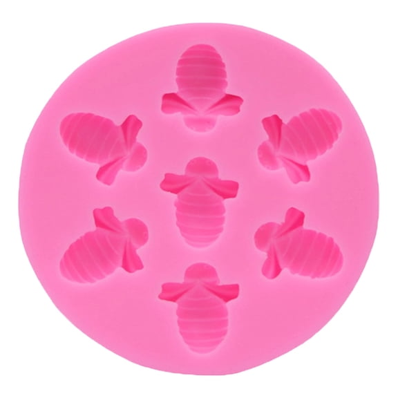 Clearance Under $1.46! 1PC Silicone Honeycomb Bee Mold, 7-Cavity Fondant Candy Craft - Non-Stick Baking Tool for Cake Decor (Pink, One Size)