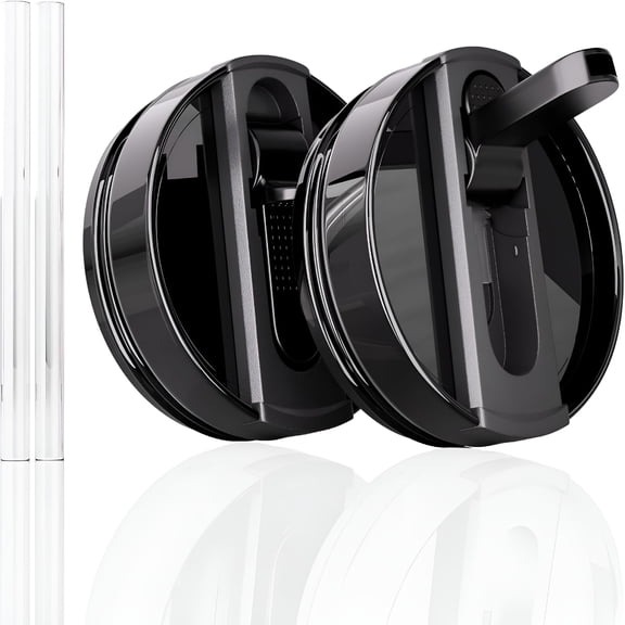 ACDANC 2 Pack Replacement Lid for 40 Oz,Flip Straw Tumbler Lid,Leakproof,40 Oz Tumbler Lid Replacement No Spill & Easy to Use Reusable Tumbler Cover (Cream)