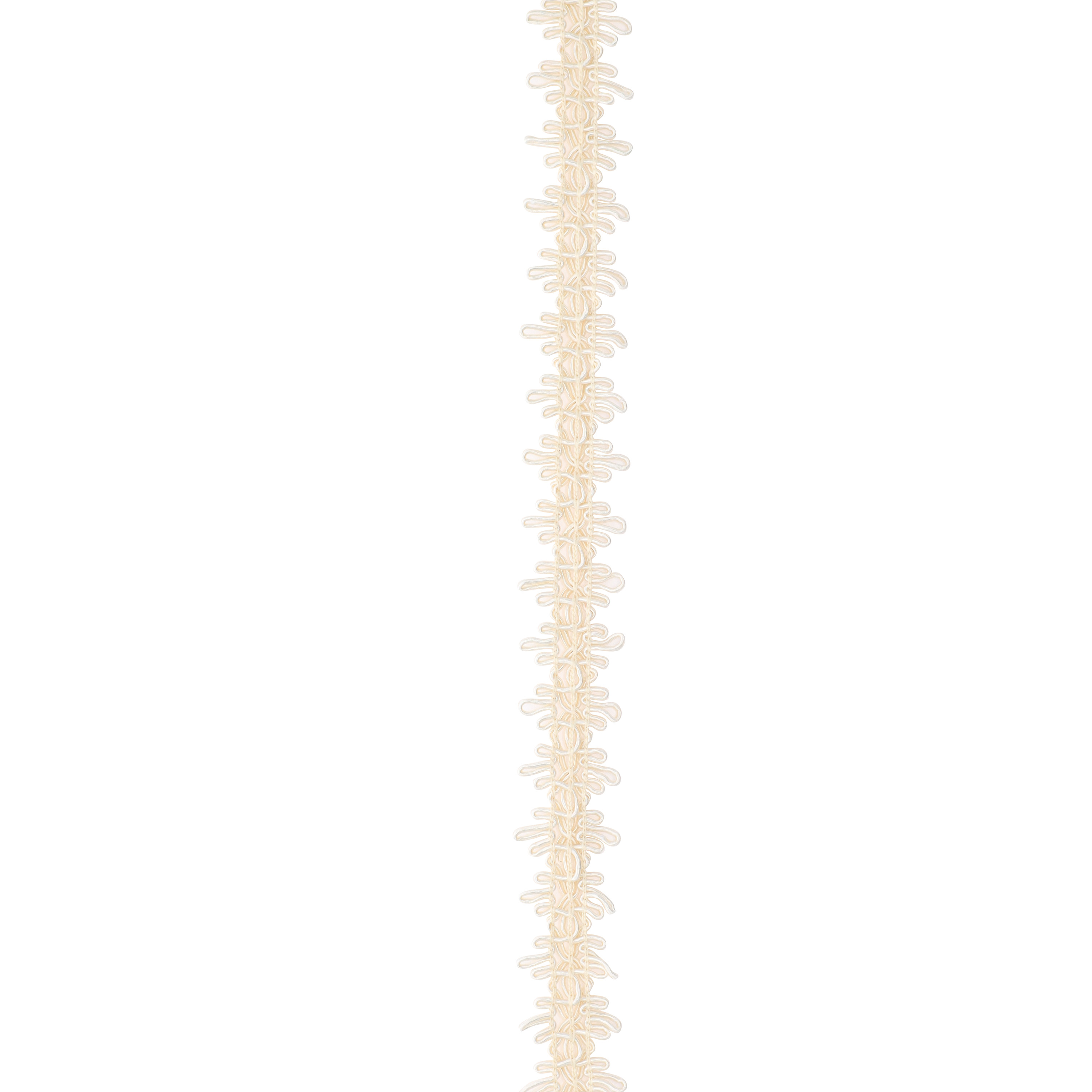 Simplicity Trim, Ecru 1 1/8 inch Ornate Gimp trim great for apparel, costumes, home decorating, and crafts, 3 Yards, 1 Each