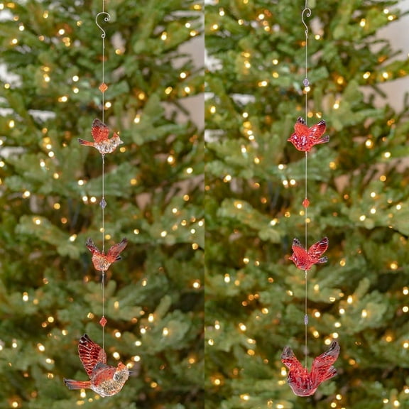 Set of 2 22.5" Long 3-Piece 5-Tone Acrylic Blue Jay Chain Ornament in 2 Assorted Colors