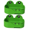 thumbnail image 4 of FONWILYO Wall Mounted Self-Draining Frog Soap Dish Green 2Pcs 5.5X3.9X1.6In, 4 of 8