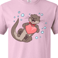 thumbnail image 4 of Inktastic Cute Smiling Valentine's Day Otter with Heart T-Shirt, 4 of 5