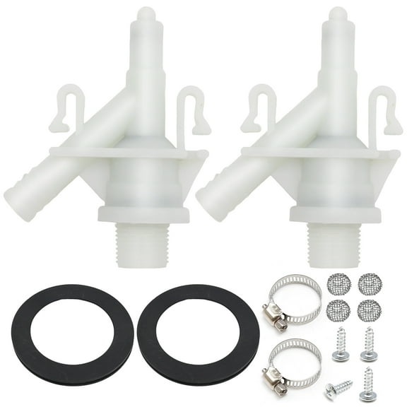 2 pack 385311641 RV Toilet Water Valve Kit, Replacement for Dometic & Sealand 300 Series, Leak-Proof Design with Flush Ball Seal