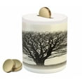 thumbnail image 1 of Grey Piggy Bank, Photo of a Big Tree on a Field Branches Fall Season Monochromic Landscape Art, Ceramic Coin Bank Money Box for Cash Saving, 3.6" X 3.2", Beige Black, by Ambesonne, 1 of 4