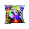 thumbnail image 2 of Funda de almohada navideña LED | Modos de luz intermitente y fija | Funda de almohada decorativa para sofá y cama | Decoración festiva para el hogar con diseños de Papá Noel y árbol, 2 of 6