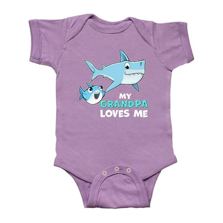 

Inktastic My Grandpa Loves Me with Cute Sharks Gift Baby Boy or Baby Girl Bodysuit