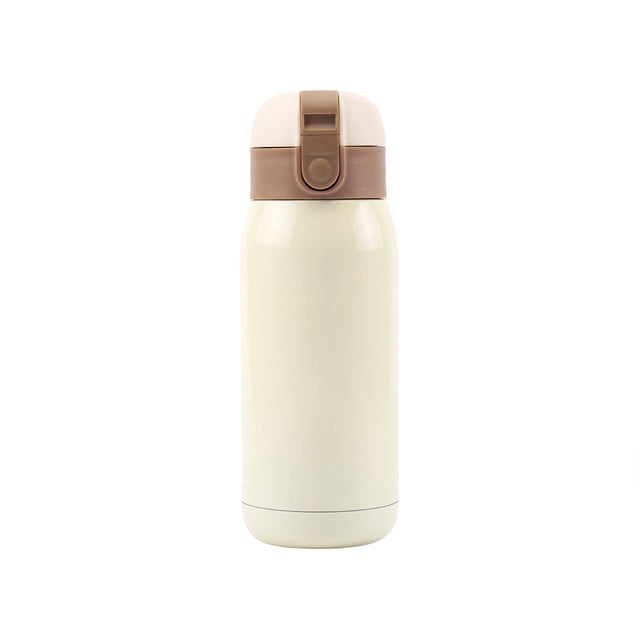 Bearachild Botella de agua de 200ML de gran capacidad, Mini taza de café para estudiantes, termos aislados de dibujos animados de acero inoxidable, regalos Cocina y Comedor Beige 360ml Bearachild HA071579-07