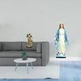 thumbnail image 2 of Escultura de resina de una elegante dama caballero. Arte nórdico abstracto. Figura religiosa de María para escritorio, armario, mesa de oficina, centr, 2 of 8