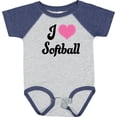 thumbnail image 3 of Inktastic I Love Softball Girls Sports Girls Baby Bodysuit, 3 of 4