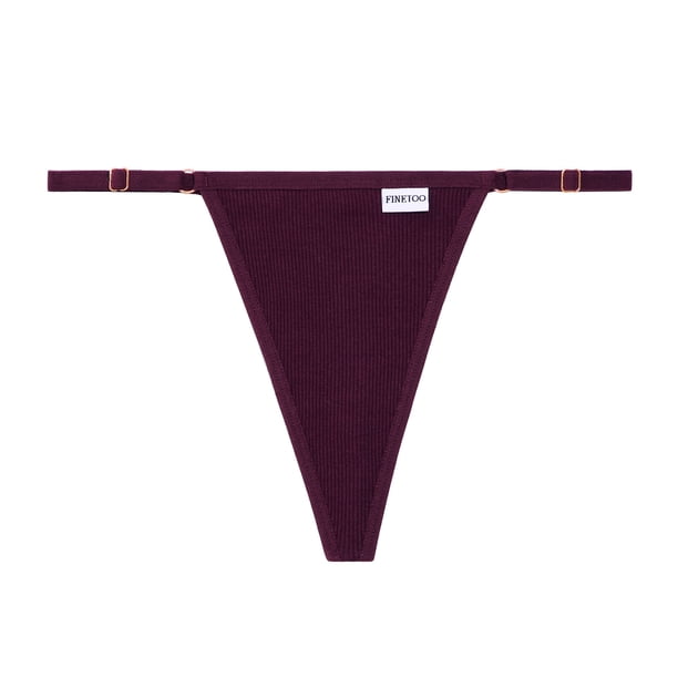 Tanga de algodón sexy de una sola línea con hebilla ajustable multicolor