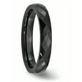 thumbnail image 5 of Ceramic Black 4mm Faceted Polished Band, 5 of 11