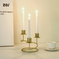 thumbnail image 4 of AuroraX 3 Wick Taper Candle Holder Gold Metal Spiral Candlestick Holders Vintage Rustic Decorative Elegant Romantic Candelabra Stand Valentines Day Table Centerpieces Dining Wedding Decor, 4 of 7
