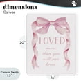 thumbnail image 4 of Stupell Industries Glam Loved More Sentiment Pink Ribbon Canvas Art, 16 x 20, by Cindy Jacobs, 4 of 8