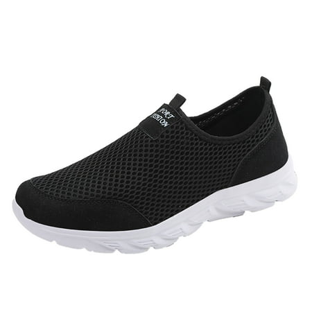 Sngxgn Mens Loafers Slip On Casual Shoes Driving Walking Sneakers Lightweight Comfortable Daily Flat Shoes for Outdoor Hiking(Black 10.5)