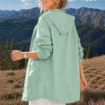 thumbnail image 4 of Womens Waterproof Raincoat Lightweight Rain Jacket Trench Coat Hooded Breathable Windbreaker With Pockets for Outdoor Hiking, 4 of 9