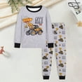 thumbnail image 2 of NOLDARES Toddler Baby Boy Set Clothes 2Pcs Long Sleeve Print Round Neck Tee Sweatpants Casual Winter Outfits Size:3-4 Y,Yellow, 2 of 5