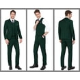 thumbnail image 2 of MAGE MALE Men's 3 Pieces Suit Elegant Solid One Button Slim Fit Single Breasted Party Blazer Vest Pants Set, 2 of 6