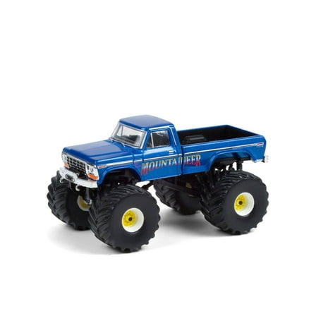 1979 Ford F-250 Monster Truck - West Virginia Mountaineer, Blue - Greenlight 49090E/48 - 1/64 scale Diecast Model Toy Car