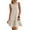 Beige A1, variant on Women Versatile Crewneck White Knee High Beach Dress Summer Daily Wear