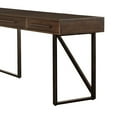 thumbnail image 2 of 48 Inches Wooden Desk Return with Power Outlet and USB Docks, Brown, 2 of 5