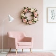 thumbnail image 4 of Artificial Pink Rose Wreath - 12.6 Inch Front Door Wreath With Rose Flower Peony Flowers For Spring,Mother'S Day,Wedding & Home Decor,Pink Wreaths For Front Door,Artificial Floral Wreaths,1 Pack, 4 of 4