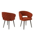 thumbnail image 2 of Ottomanson Palermos Mid Century Modern Easy Assembled Kitchen Dining Chair, Orange, Set of 2, 2 of 6