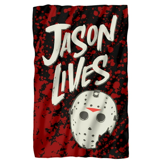 Friday The 13th Blanket, 36"x58", Jason Lives, Fleece Blanket