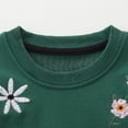 thumbnail image 5 of mgoYE Little Girls Sweatshirts 2T 3T 4T 5T 6T 7T Cotton Long Sleeve Crewneck Pullover Toddler Kids Winter Warm Shirt Sweater Tops(Green,4-5 Years), 5 of 9
