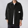 thumbnail image 3 of JTieacloth Heavy Duty Work Shirt For Long Sleeve Casual Loose Fit Shacket Open Front Jacket Top Comfortable Outdoor Daily Wear Mens Work Button Down Shirts Black, 3 of 5