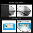 thumbnail image 3 of Photochromic Polarized Sunglasses Men Women Driving Chameleon Vintage Metal Sun Glasses Change Color Day Night Vision UV400 FGS, 3 of 6
