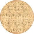 thumbnail image 1 of Ahgly Company Indoor Round Abstract Brown Contemporary Area Rugs, 8' Round, 1 of 4