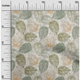 thumbnail image 2 of oneOone Silk Tabby Olive Green Fabric Leaves Dress Material Fabric Print Fabric By The Yard 42 Inch Wide, 2 of 6