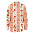 thumbnail image 6 of Endives Women's Button Down Shirt Floral Print Relaxed Fit Long Sleeved Shirt Outerwear Spring Summer Outfit Orange, 6 of 7