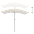 thumbnail image 2 of vidaXL Garden Parasol with Pole 200x130 cm Sand, 2 of 4