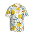 thumbnail image 2 of Daiia Ducks and Anchors Hawaiian Shirt for Men Gentle Cotton Regular Short Sleeve Casual-Medium, 2 of 9