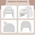 thumbnail image 4 of Sherpa Accent Chair,Teddy Upholstered Arm Single Sofa,Modern Fluffy Reading Chair for Living Room, Bedrooms, Corner,Mid Century Accent Armchair Velvet White Accent Chair for Office Study
﻿, 4 of 6