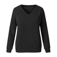 thumbnail image 5 of RongHuan Sweatshirt for Women Raglan Long Sleeve V Neck Pullover Sweat Shirts Ladies Fall Lightweight Casual Going Out Tops, 5 of 7