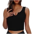 thumbnail image 1 of WMTBSRSW Big Sales Ribbed Workout Tank Tops for Women Slim Fit Scoop Neck Athletic Crop Top Solid Color Basic Sports Tops, 1 of 5