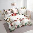 thumbnail image 3 of jejeloiu Cute Xmas Snowmen Twin Bedding Sets 7-Piece,Happy New Year Bedding Comforter Set,Merry Christmas Sheet Sets For Children,Luxury Bedroom Decor Reversible, 3 of 8