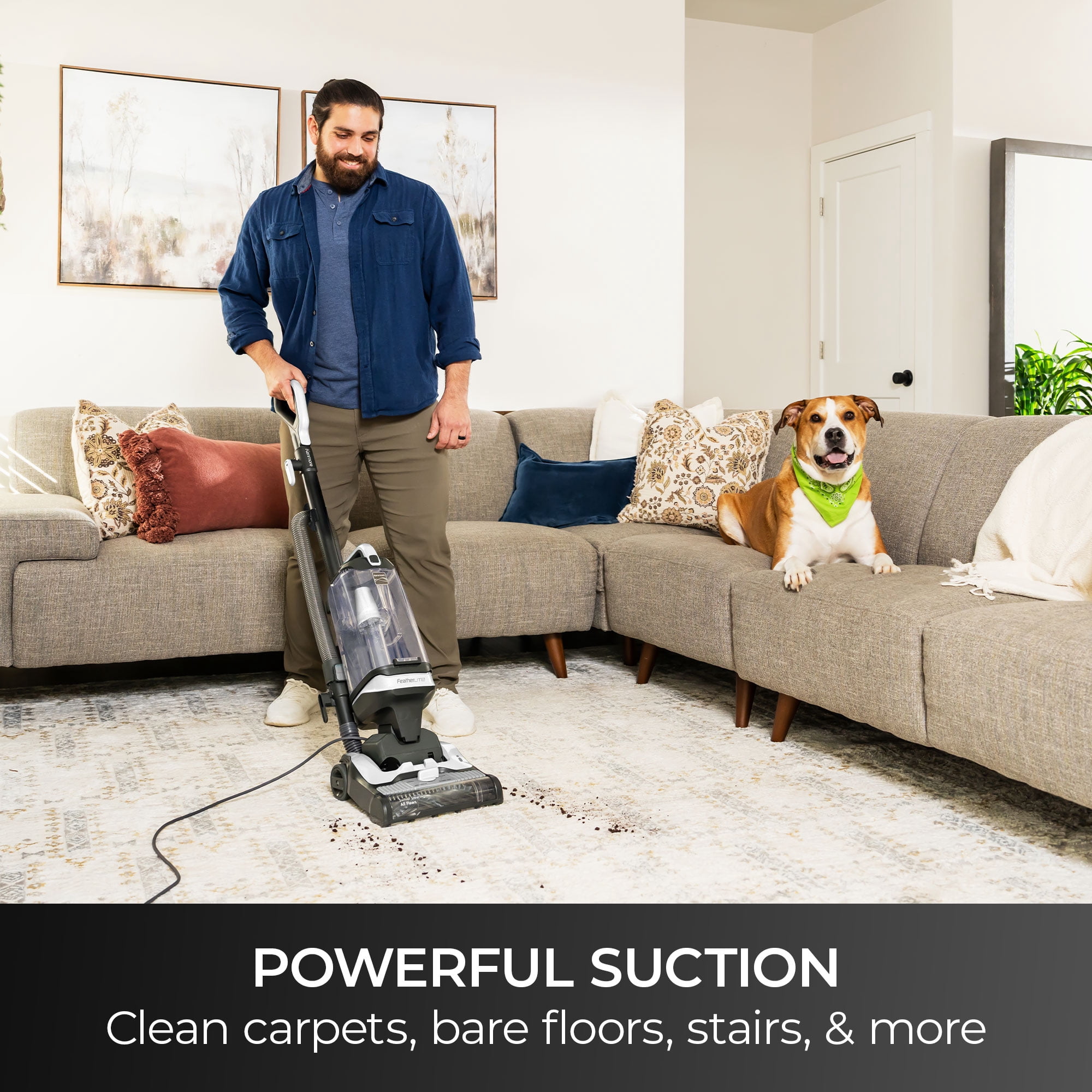 Kenmore Featherlite™ Max Bagless Upright Vacuum, Pet Friendly, Hair Eliminator, 3X Dust Capacity, Lightweight, Model DU1265, White