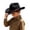 hat 45#Black, variant on Cowboy Hats for Kids Vintage Wide Brim Felt Solid Color Cowgirl with Belt Buckle for Boys and Girls Trendy Summer Outdoor