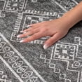 thumbnail image 3 of Addison Rugs Dream Shag Premium Machine Washable Transitional Tribal, Diamond Gray Rectangle Rug, 3' x 5', 3 of 8