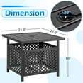 thumbnail image 7 of AECOJOY Adjustable Patio Reclining Lounge Chair with Umbrella Side Table Stand-Dark Gray, 7 of 7