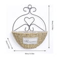 thumbnail image 2 of Handwoven Hanging Wall Basket, Indoor & Courtyard Wicker Flower Pot Bonsaier, Decorative Hanging Basket for Garden and Balcony, Rustic Style Bonsai Hanger for Home Decor, 13*11in, Khaki, 2 of 6