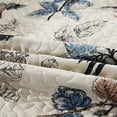 thumbnail image 4 of Quilt Set Queen Size Bedspread Coverlet Queen Quilt Bedding Country Farmhouse Quilt Reversible Bedding Lightweight Quilt Bedspread Set Queen Grey Leaves Floral Bird Print Home Quilt Collection Bedding, 4 of 4